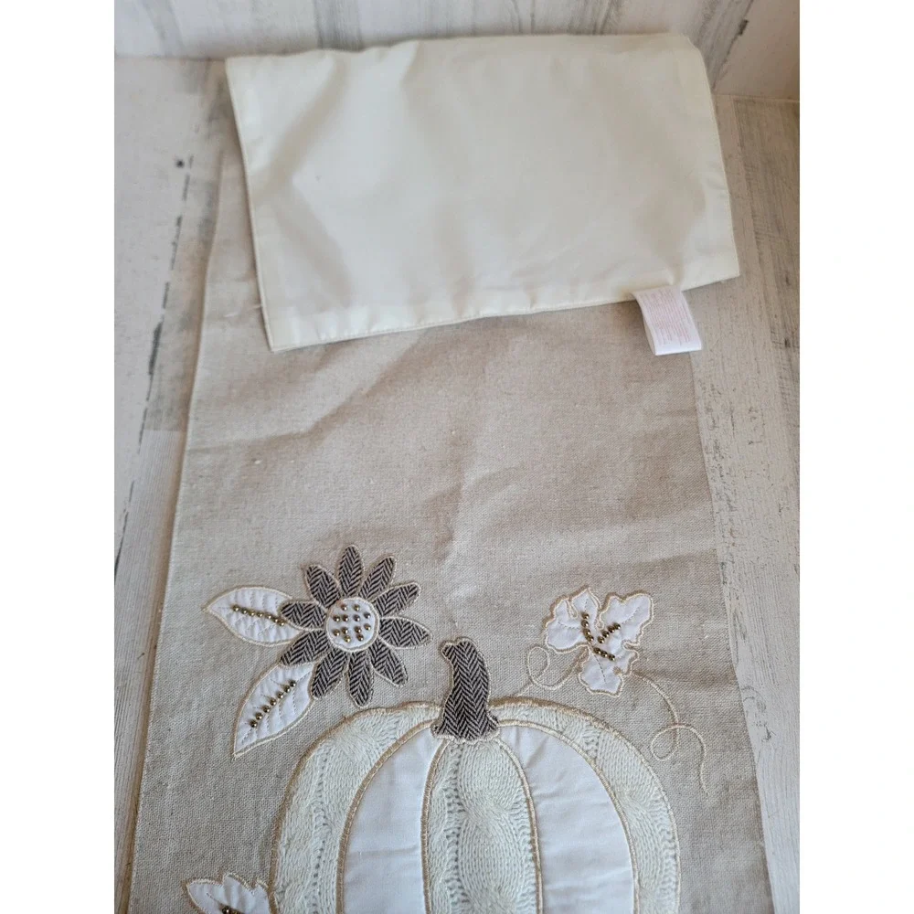Fall pumpkin table runner sunflower cloth farm home decor flower Halloween‎